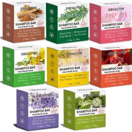 DBEAUTYM 8 Pack Shampoo Bar Gift Set,Natural Soap, Solid Dry Damaged Hair With Plant Essence Oil Helps Stop Loss and Promotes Healthy Growth, Travel Size Bulk Set